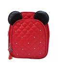 Mochila Vermelha Orelhas Mickey 26x30x10cm Disney