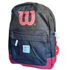 Mochila Wilson Casual Logo Unissex - Preto e Vinho