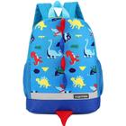 Mochila Wokex Dinosaur Preschool Blue para crianças de 2 a 5 anos