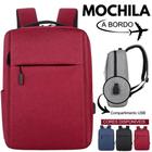 Mochilas mala De Bordo Grande Impermeável Anti-furto Casual Trilha Notebook 15.6 Avião - Cores