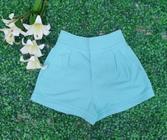 MODAS DOMI Short Jeans Feminino Tingido Cintura Alta 9104