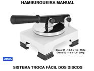 Modelador De Hamburguer Hamburgueira Manual 2 Discos Inox G - Aisa Gourmet