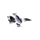 Modelo Avião Jato F-16 Preta e Branca - Escala 70mm - Design Camuflado Snow Alaska