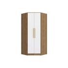 Modulado de Quarto Closet de Canto Oblíquo N531 c/ 2 Portas Adapt Nogueira/Branco - Kappesberg