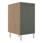 Módulo Balcao 40cm 1 Porta Com Pés 100% MDF Cozinha Modulada Provence Robel Hanover/Salvia - Robel Móveis