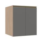 Módulo Balcão 60cm 2 Portas 100% MDF Cozinha Modulada Gold Robel Hanover/Cinza - Robel Móveis