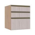 Módulo Balcão 60cm 3 Gavetas 100% MDF Cozinha Modulada Gold Robel Hanover/Aspen
