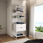 Modulo Closet Industrial Com Gaveta Ferro Branco Branco