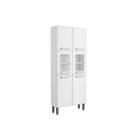 Módulo Cozinha Bertolini Gourmet Paneleiro 7039 6 Portas (2 c/ Vidro) Branco