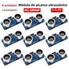 Módulo De Medição De Distância Ultrassônico HC-SR04 Sensor Transdutor Para Arduino 3-5.5v Detector