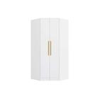 Módulo de Quarto Casal Closet de Canto Oblíquo Adapt N531 c/ 2 Portas Branco - Kappesberg