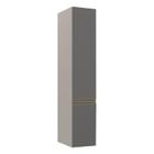 Módulo Paneleiro 40cm 2 Portas 100% MDF Cozinha Modulada Gold Robel Fendi/Cinza