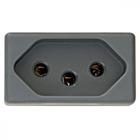 Modulo para Tomada 2P+T Tramontina IzyFlat 10 A 250 V Grafite