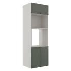 Módulo Torre Micro-Ondas Forno 70cm x 208cm 100% MDF Cozinha Modulada Provence Robel Fendi/Salvia - Robel Móveis