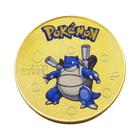 Moedas Pokémon de Ouro - Mewtwo, Charizard, Pikachu - Brinquedos Colecionáveis