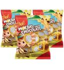 Moedas sabor Chocolate Bel contendo 3 pacotes de 40g cada