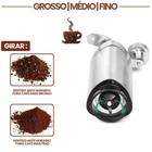 Moedor De Café Inox com Visor e Ajuste De Granulometria Com Regulagem Do Moinho