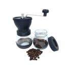 Moedor de Café Manual Vidro e Aço Inox Preto com Regulagem - Gater