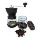 Moedor De Café Manual Vidro Plastico Inox Ceramica Marrom ajustavel praticidade Desing moderno - Gater