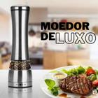 Moedor De Sal E Pimenta Aço Inox Gourmet Com Ajuste de Moagem Engrenagem de Cerâmica e Visor Transparente Premium - SQ - Só Qualidade