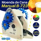 Moenda de Cana Manual Maqtron B-723 3 Rolos Ferro Bica Inox