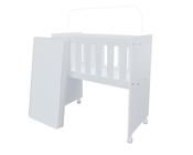 Moises Mini Berço Malu Para Quarto Do Bebê Com Rodizios Para Meninos E Meninas Moderno Com Colchão Multifuncional Kids Cor Branco