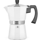 Moka Pot Espresso Zulay Premium, à prova de vazamentos, 300 ml, 6 xícaras, brancas