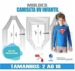 Molde Camiseta Uv E Biquini Infantil, Modelagem&Diversos, Tamanhos 2 a 16 anos