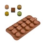 Molde De Silicone Chocolate - Chocolate Sortido - FT148 - 1 unidade - Silver Plastic - Rizzo