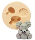 Molde de silicone elefante, circo, resina, confeitaria, biscuit molds planet