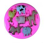 Molde de silicone fazenda, animais, resina, confeitaria, biscuit molds planet