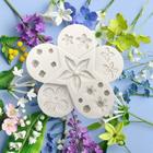 Molde De Silicone Flores Montar Confeitaria E Biscuit