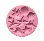 Molde de silicone fundo do mar, conchas, estrela do mar, tartaruga rb183 - MOLDS PLANET