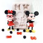 Molde de silicone mickey e minnie montar, resina, confeitaria, biscuit molds planet