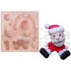 Molde de Silicone para Biscuit Casa da Arte - Modelo: Papai Noel Sentado N047