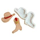 Molde de Silicone Para Resina Pingente Bota e Chápeu Cowboy - Cia do Molde