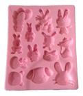 Molde de silicone páscoa coelho, cachorro, gato p22 - MOLDS PLANET