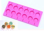 Molde de silicone Pirulito 12 cavidades PL1008 Molds Planet