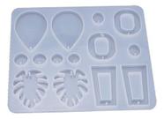 Molde De Silicone Resinas Folha/brinco/pingente Colar