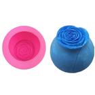 Molde de Silicone Rosa 3D Para Sabonete / Velas