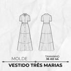 Molde de vestido três marias by Wania Machado