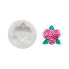 Molde Decorativo Em Silicone Rosas Bolo Biscuit Silikomart