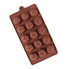 Molde Forma De Silicone Bombom Flor Chocolate Trufas Pascoa