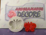 Molde Forma Silicone Sabonete Borboleta Jardim - Decore Artesanatos SP