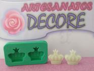 Molde Forma Silicone Sabonete Coroa Mini 2 Cav. - Decore Artesanatos SP