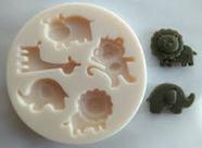 Molde Forma Silicone Sabonete Mini Safari 5 Cavidades - Decore Artesanatos SP