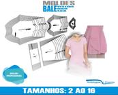 Molde Maiô E Saia De Ballet, Modelagem&Diversos, Tamanhos 1 Ao 16