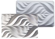 Molde para placas de gesso e cimento 3d Mosaico Folha 42x29