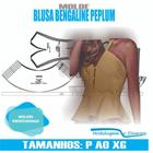 Molde peplum bengaline, modelagem&diversos, p-xg, correios