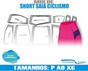 Molde Short Saia Ciclismo, Modelagem&Diversos, Tamanhos P Ao Xg